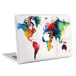 World Map Colorful Art  Apple MacBook Skin Aufkleber