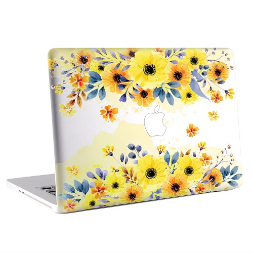 Floral Yellow  Apple MacBook Skin / Decal