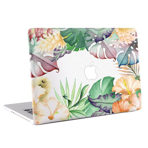 Watercolor Tropical Flowers  Apple MacBook Skin / Decal