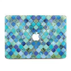 Cobalt Blue Moroccan Tile  Apple MacBook Skin / Decal
