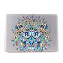 สติกเกอร์สกินแม็คบุ๊คหัวสิงโต  Ethnic Lion Head Tattoo  Apple MacBook Skin Sticker 