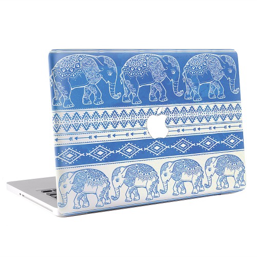 Blau Elefant Mandala  Apple MacBook Skin Aufkleber