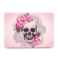 Pink Flower Skull  Apple MacBook Skin / Decal