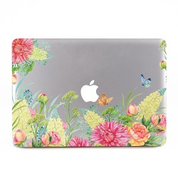 Blumen und Schmetterling Aquarell  Apple MacBook Skin Aufkleber