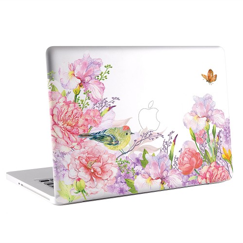 Floral and Bird Watercolor  Apple MacBook Skin / Decal