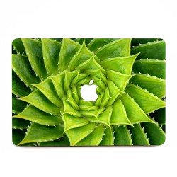Vivid Green Spiral Aloe Plant  Apple MacBook Skin / Decal