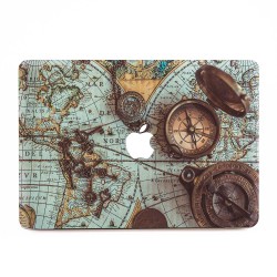 Retro pirate world map  Apple MacBook Skin / Decal