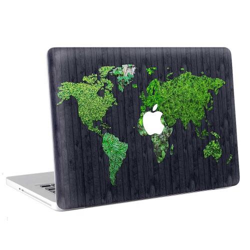Natural green world map  Apple MacBook Skin / Decal