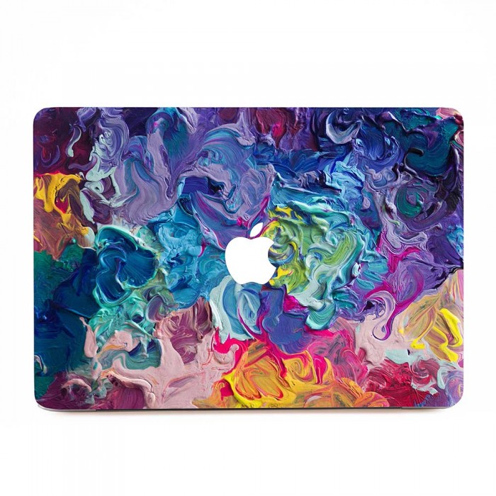 Blurry Line Pastels Painting Hard Case MacBook Air Pro 13 15 16 Touch 2021 Retina Aesthetic Gradual Colors Print Rubberized Shell key Cover