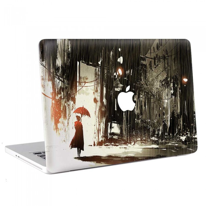 Woman in the Rain Painting  MacBook Skin / Decal  (KMB-0744)