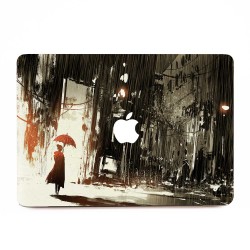 Woman in the Rain Painting  Apple MacBook Skin / Decal