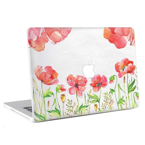 Watercolor Red Flower  Apple MacBook Skin / Decal