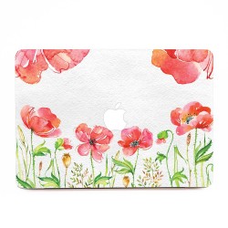 Watercolor Red Flower  Apple MacBook Skin / Decal