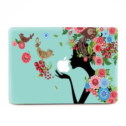 Fairly Flower Girl and Bird in Garden  Apple MacBook Skin / Decal