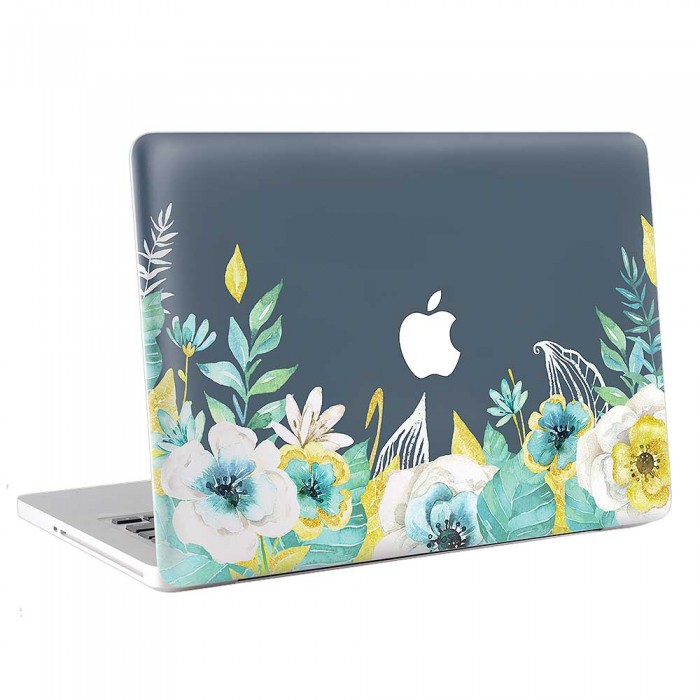 Flower Mint Watercolor  MacBook Skin / Decal  (KMB-0803)