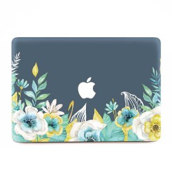 Flower Mint Watercolor  Apple MacBook Skin / Decal