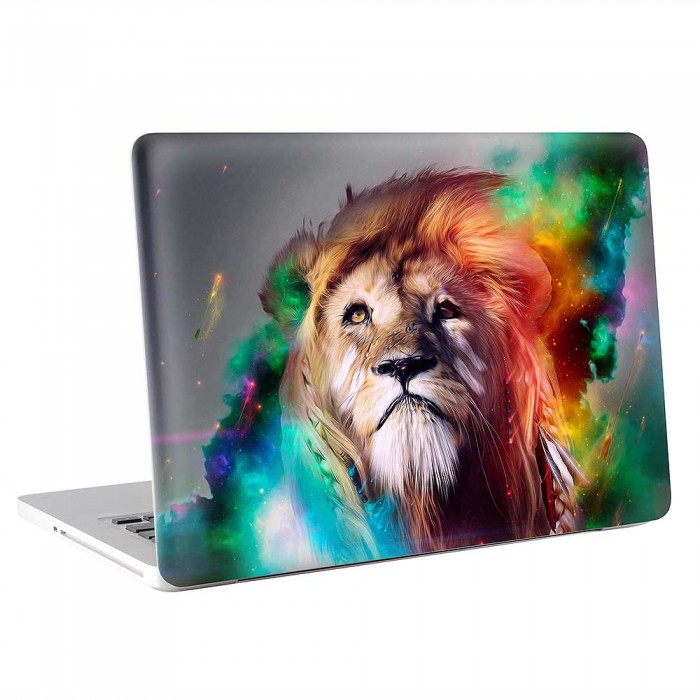 สติกเกอร์สกินแม็คบุ๊ค  Abtract Art Lion MacBook Skin Sticker  (KMB-0826)