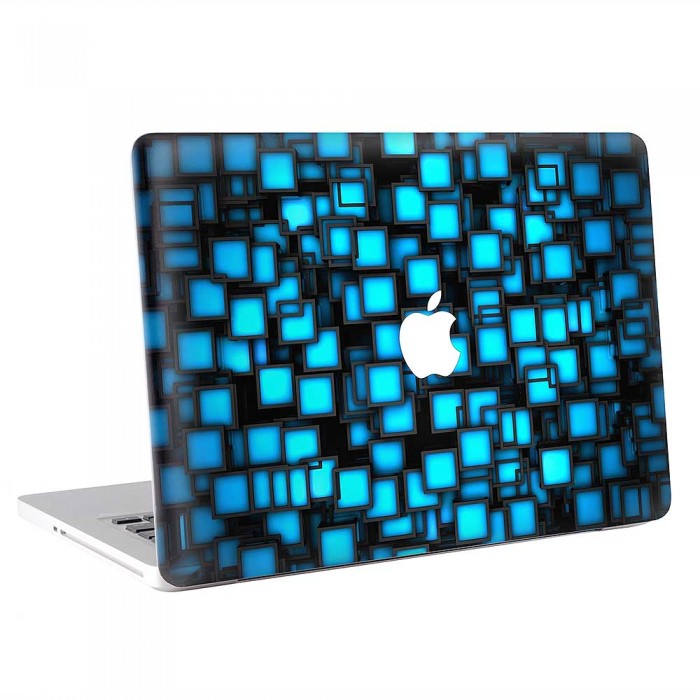 Blue Neon Background  MacBook Skin / Decal  (KMB-0842)