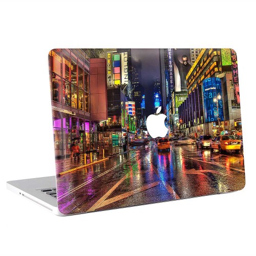 New York City Street Night America  Apple MacBook Skin / Decal