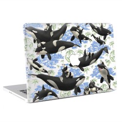 Whale Shower with Panda  Apple MacBook Skin / Decal