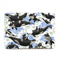 Whale Shower with Panda  Apple MacBook Skin / Decal