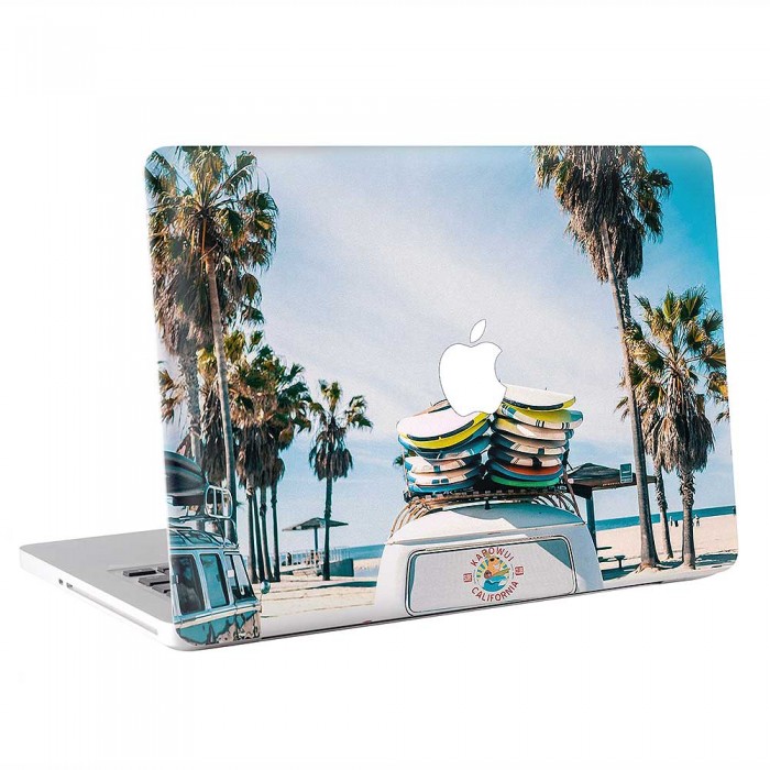 The Surf Board Van in California  MacBook Skin / Decal  (KMB-0886)