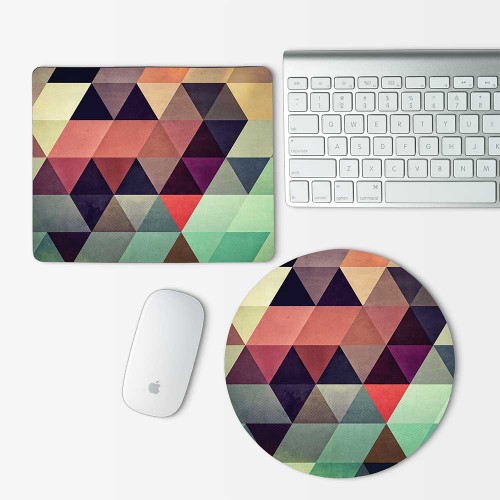 Geometric Pattern Mouse Pad Round or Rectangle