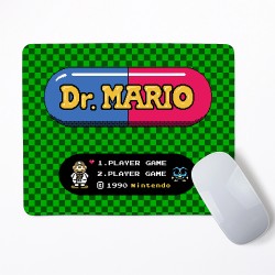 Dr.Mario Push Start Mouse Pad Round or Rectangle