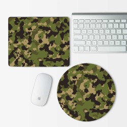 Camouflage Patterns Army Woodland Mouse Pad Round or Rectangle