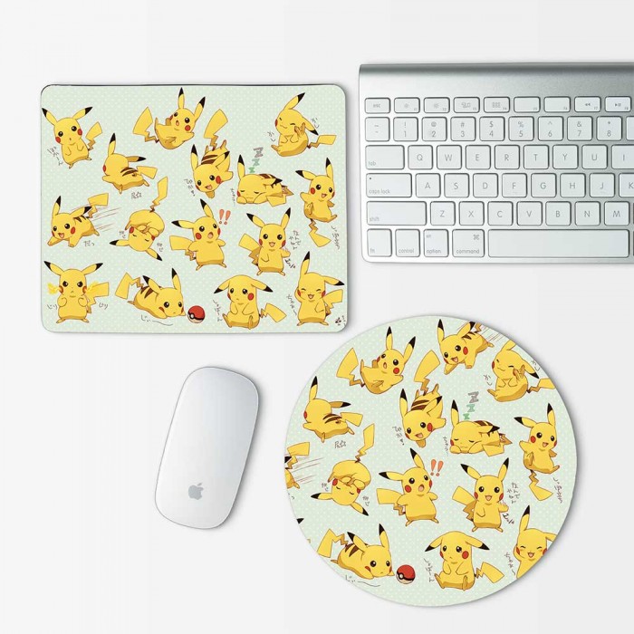 Pikachu Pokemon Mouse Pad Round or Rectangle (MP-0043)