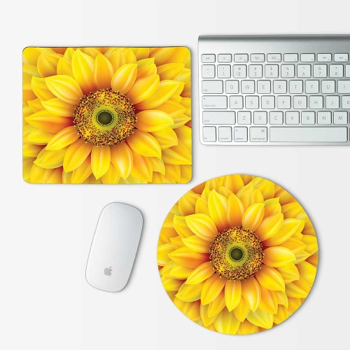Sunflower Helianthus Mouse Pad Round or Rectangle