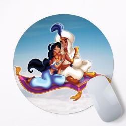 Disney Princess Jasmine and Aladdin Mouse Pad Round