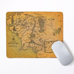 แผ่นรองเมาส์ , เม้าส์แพด Mouse Pad แผนที่มิดเดิลเอิร์ธ  Map of Middle Earth Hobbit Lord of the Rings