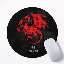 Targaryen Game of Thrones Fire and Blood Mouse Pad Round or Rectangle