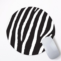 Zebra Animal skin Mouse Pad Round or Rectangle