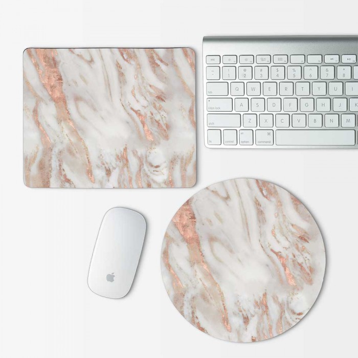 Pink Marble Mouse Pad Round or Rectangle (MP-0087)