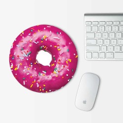 Strawberry Donut Mouse Pad Round