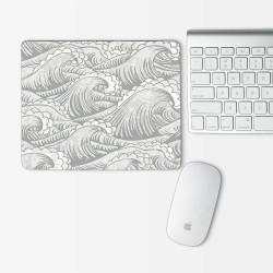 Vintage Ocean Waves Mouse Pad Rectangle