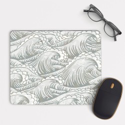 Vintage Ocean Waves Mouse Pad Rectangle
