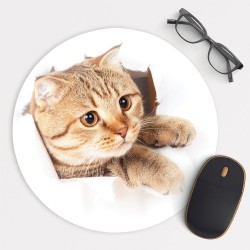 Cat Mouse Pad Round