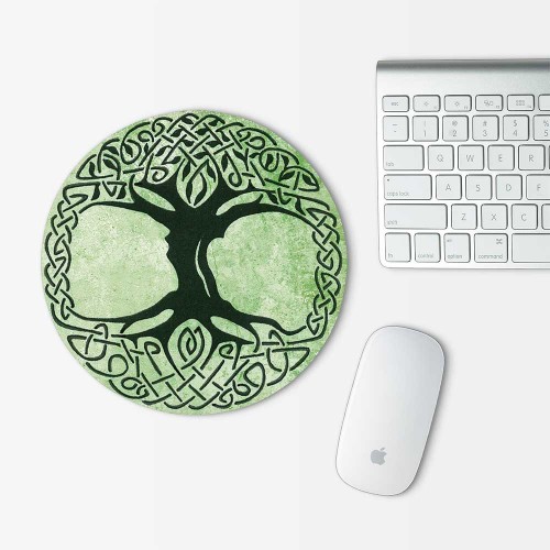 Celtic Tree of life Mouse Pad Round